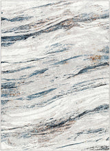 Glain Gray & Blue Marble Area Rug - Ornate Home