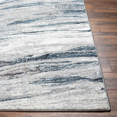 Glain Gray & Blue Marble Area Rug - Ornate Home