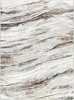 Glain Gray & Brown Marble Area Rug - Clearance - Ornate Home