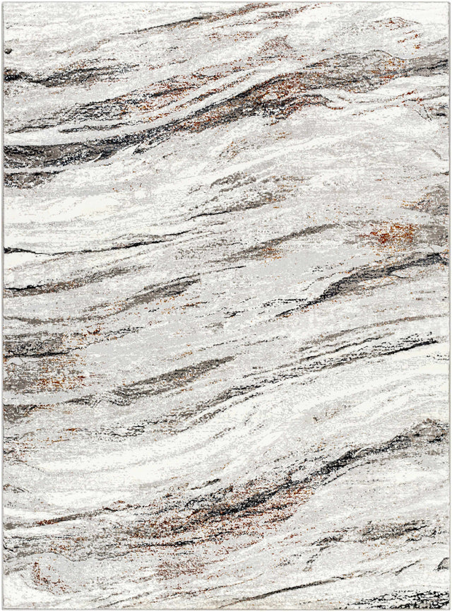 Glain Gray & Brown Marble Area Rug - Clearance - Ornate Home