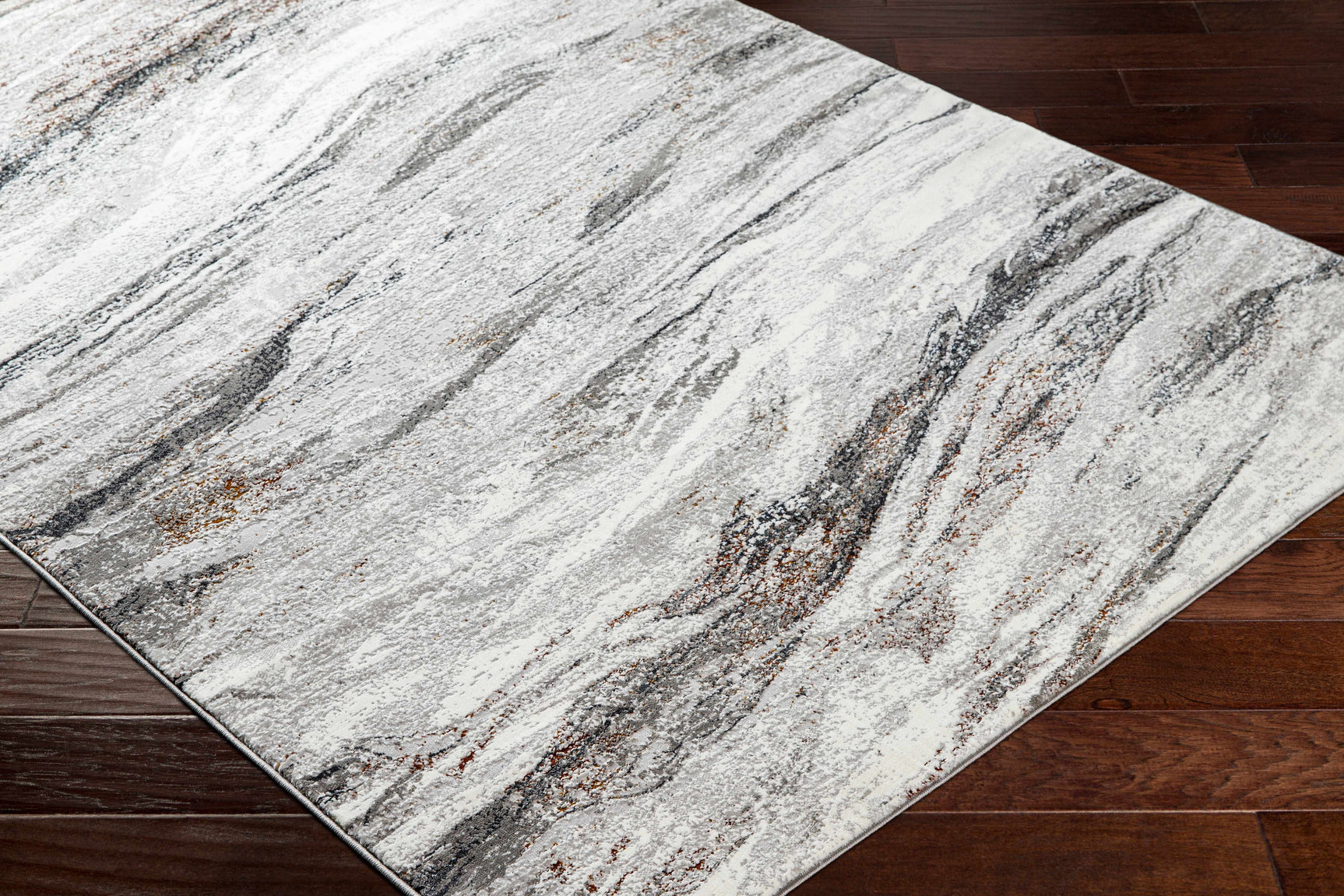 Glain Gray & Brown Marble Area Rug - Clearance - Ornate Home