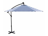 Glam Blue/White/Black Cantilever Umbrella - Ornate Home