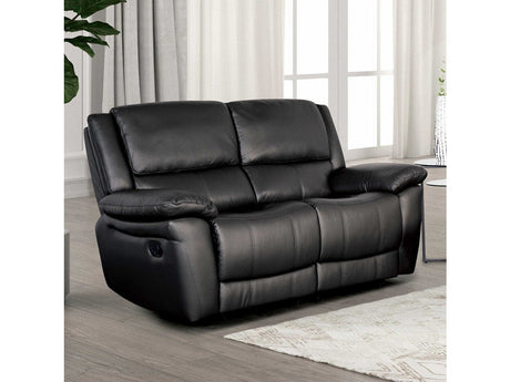 Glarus Black Loveseat Manual Recliner - Ornate Home