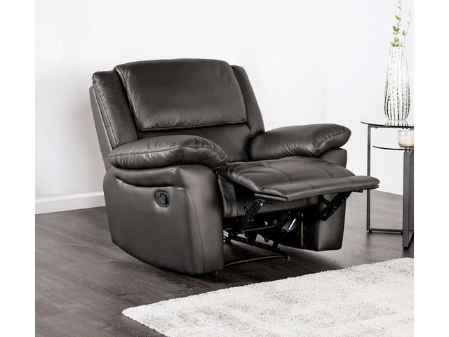 Glarus Black Recliner Chair - Ornate Home