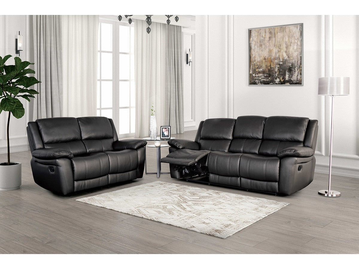 Glarus Black Sofa & Loveseat - Ornate Home