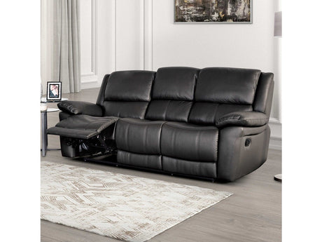Glarus Black Sofa Manual Recliner - Ornate Home
