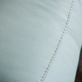 Glarus Powder Blue Leather Match Recliner - Ornate Home