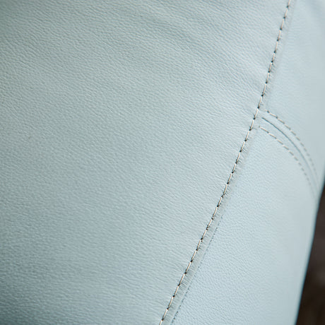 Glarus Powder Blue Leather Match Reclining Loveseat - Ornate Home