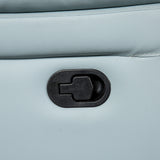 Glarus Powder Blue Leather Match Reclining Loveseat - Ornate Home