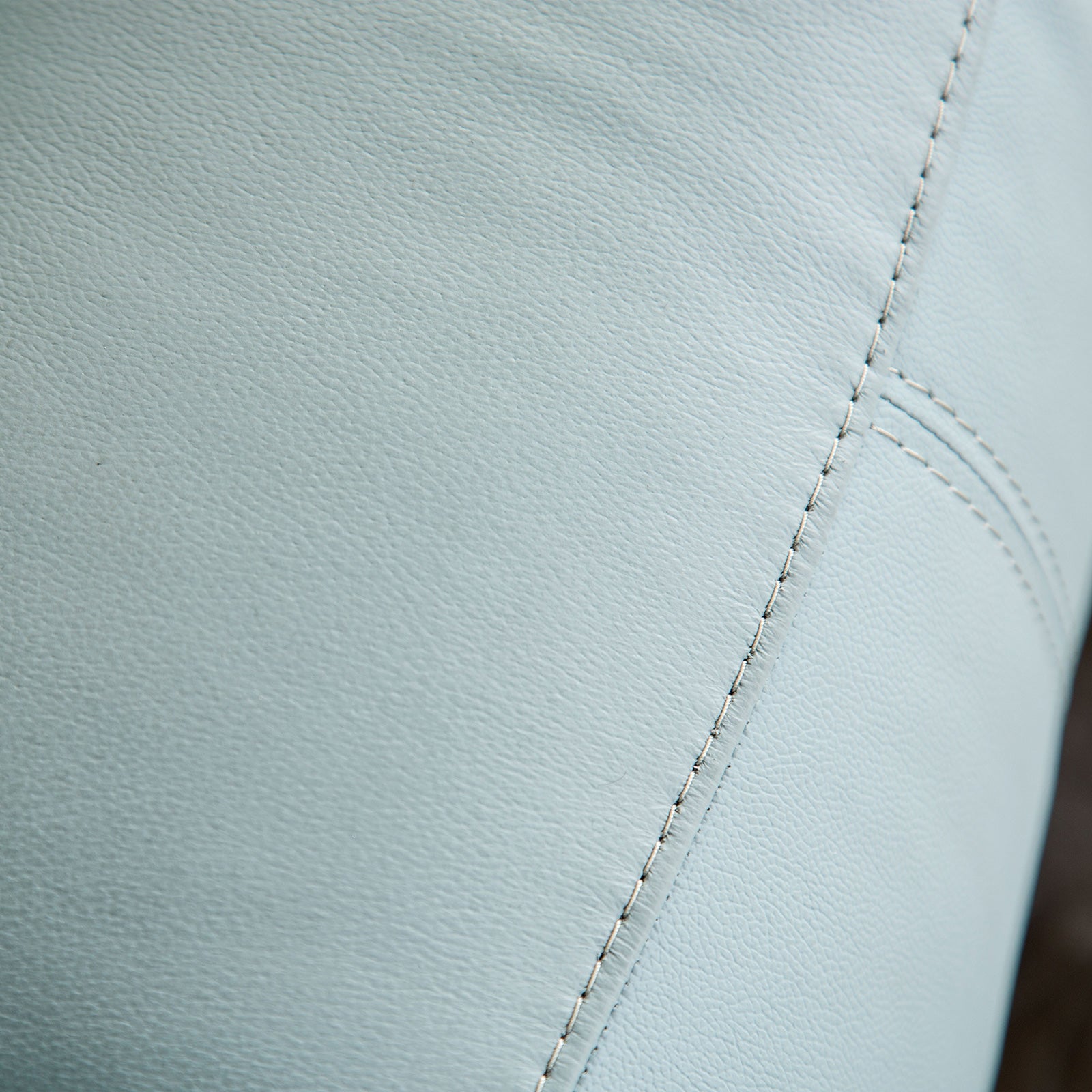 Glarus Powder Blue Leather Match Reclining Sofa - Ornate Home