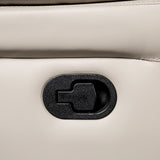 Glarus White Leather Match Reclining Loveseat - Ornate Home