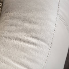 Glarus White Leather Match Reclining Loveseat - Ornate Home
