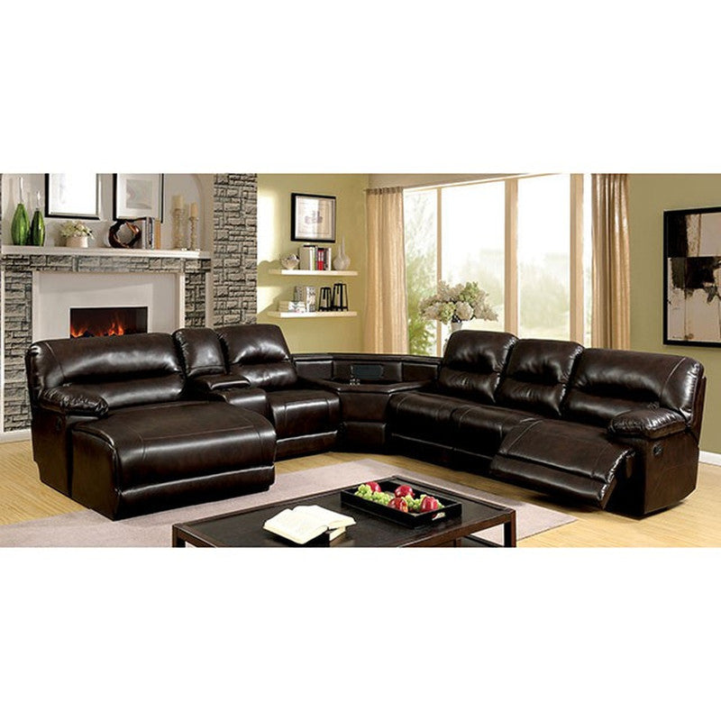 Glasgow Dark Brown Sectional - Ornate Home
