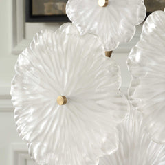 Glass Gold/White Garden Table Sculpture - Ornate Home
