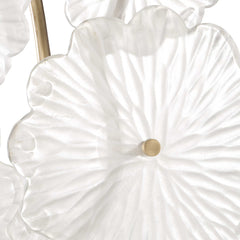 Glass Gold/White Garden Table Sculpture - Ornate Home