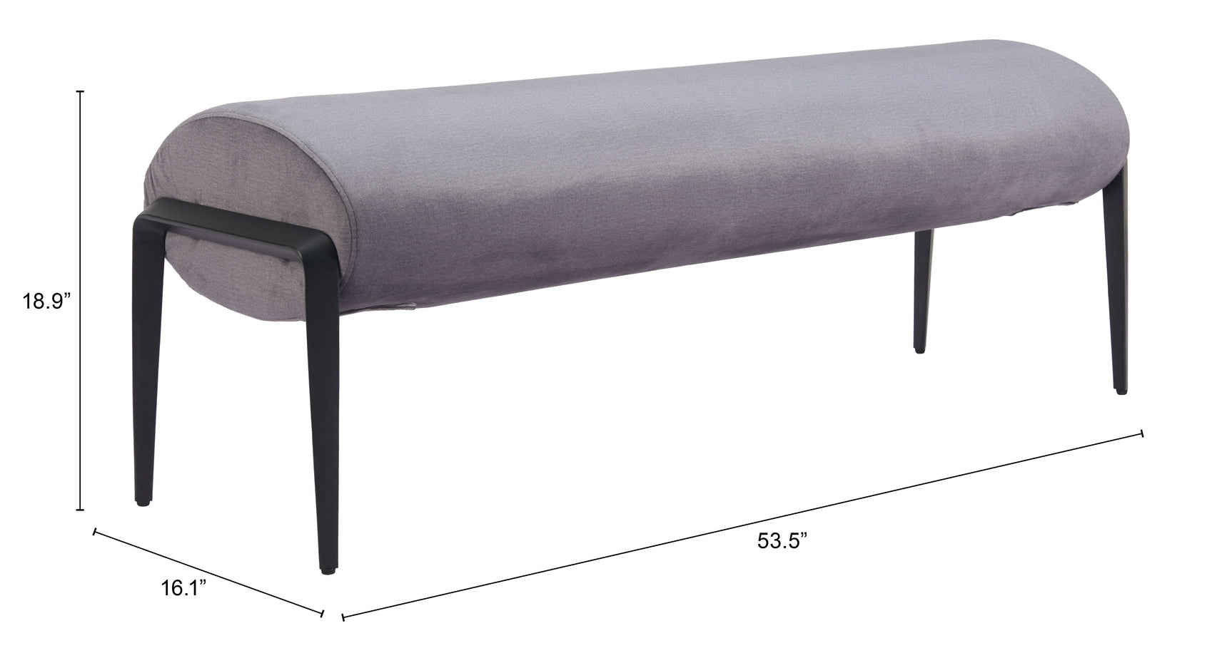 Glatt Gray Bench - Ornate Home