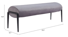 Glatt Gray Bench - Ornate Home