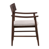 Glen Dark Brown/Cream Dining Chair - Ornate Home