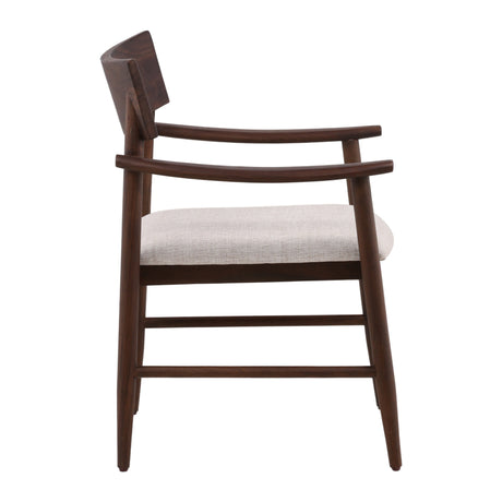 Glen Dark Brown/Cream Dining Chair - Ornate Home