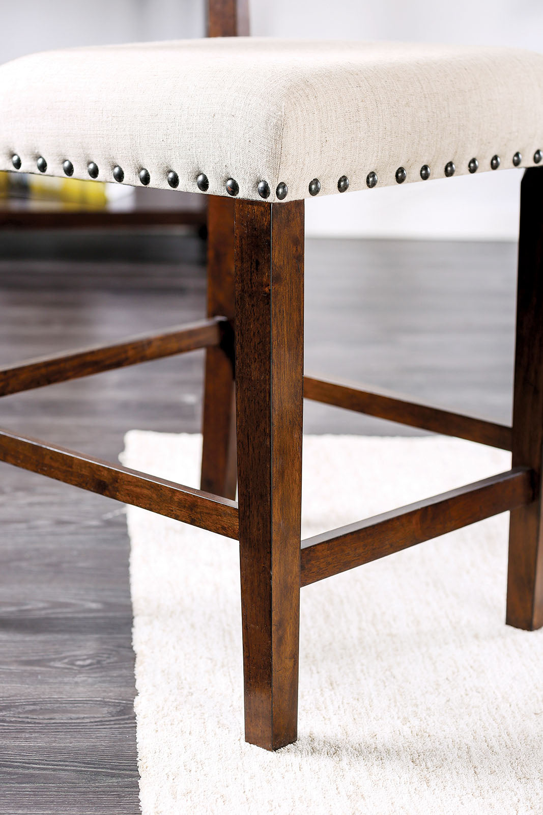 Glenbrook Brown Cherry/Ivory 5 Pc. Counter Height Table Set - Ornate Home