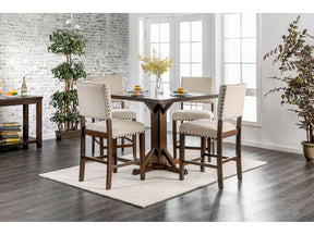 Glenbrook Brown Cherry/Ivory 5 Pc. Counter Height Table Set - Ornate Home