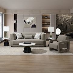 Glenda Gray Sofa w/3 Pillows - Ornate Home