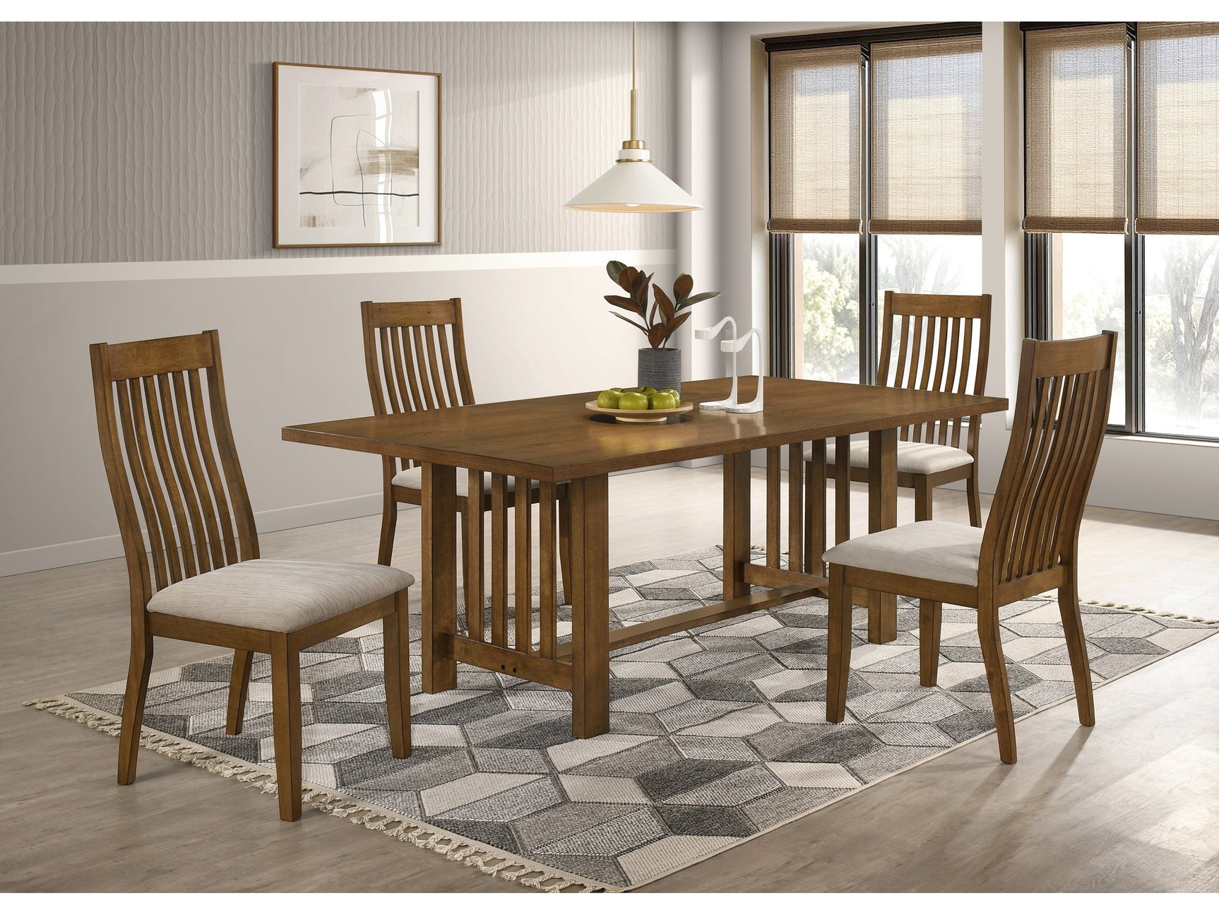 Glendale Beige/Brown Dining Set - Ornate Home