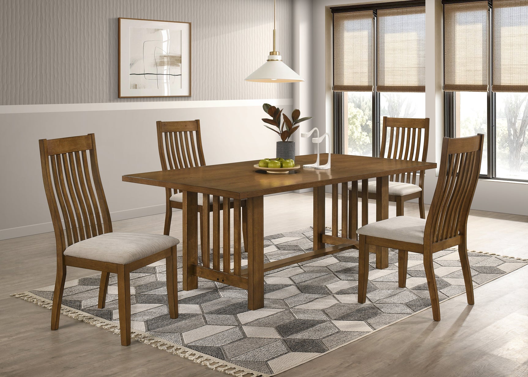 Glendale Beige/Brown Dining Side Chair (Set of 2) - Ornate Home