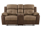 Glendale Brown Double Glider Reclining Loveseat - Ornate Home