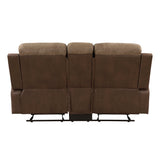 Glendale Brown Double Glider Reclining Loveseat - Ornate Home