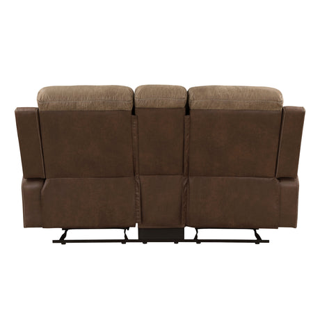 Glendale Brown Double Glider Reclining Loveseat - Ornate Home