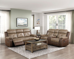 Glendale Brown Double Glider Reclining Loveseat - Ornate Home