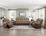 Glendale Brown Double Glider Reclining Loveseat - Ornate Home