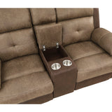 Glendale Brown Double Glider Reclining Loveseat - Ornate Home