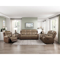 Glendale Brown Double Glider Reclining Loveseat - Ornate Home