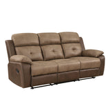 Glendale Brown Double Reclining Sofa - Ornate Home