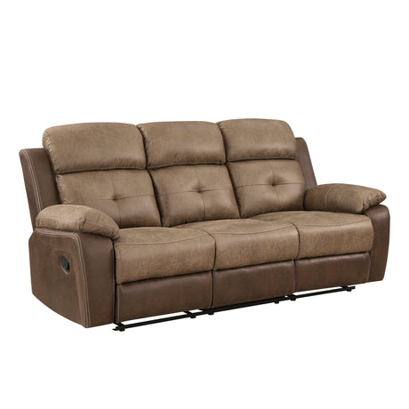 Glendale Brown Double Reclining Sofa - Ornate Home