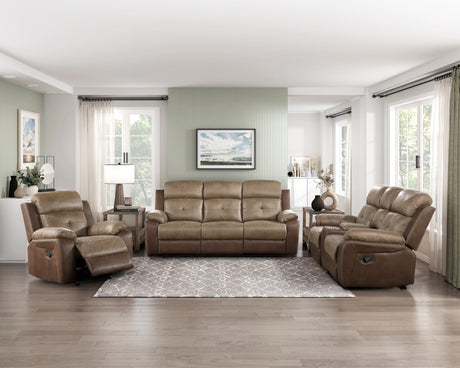 Glendale Brown Double Reclining Sofa - Ornate Home