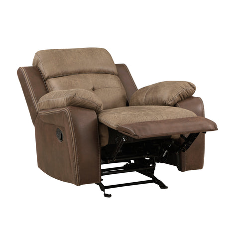 Glendale Brown Glider Reclining Chair - Ornate Home