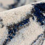 Glendon Cream Blue Marble Rug - Ornate Home