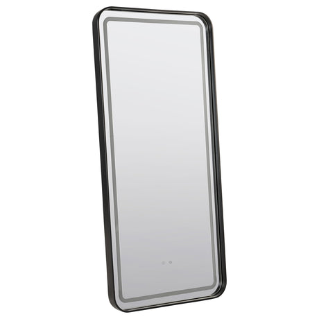 Glendora Black LED Standing Mirror with Bluetooth Speaker - Ornate Home