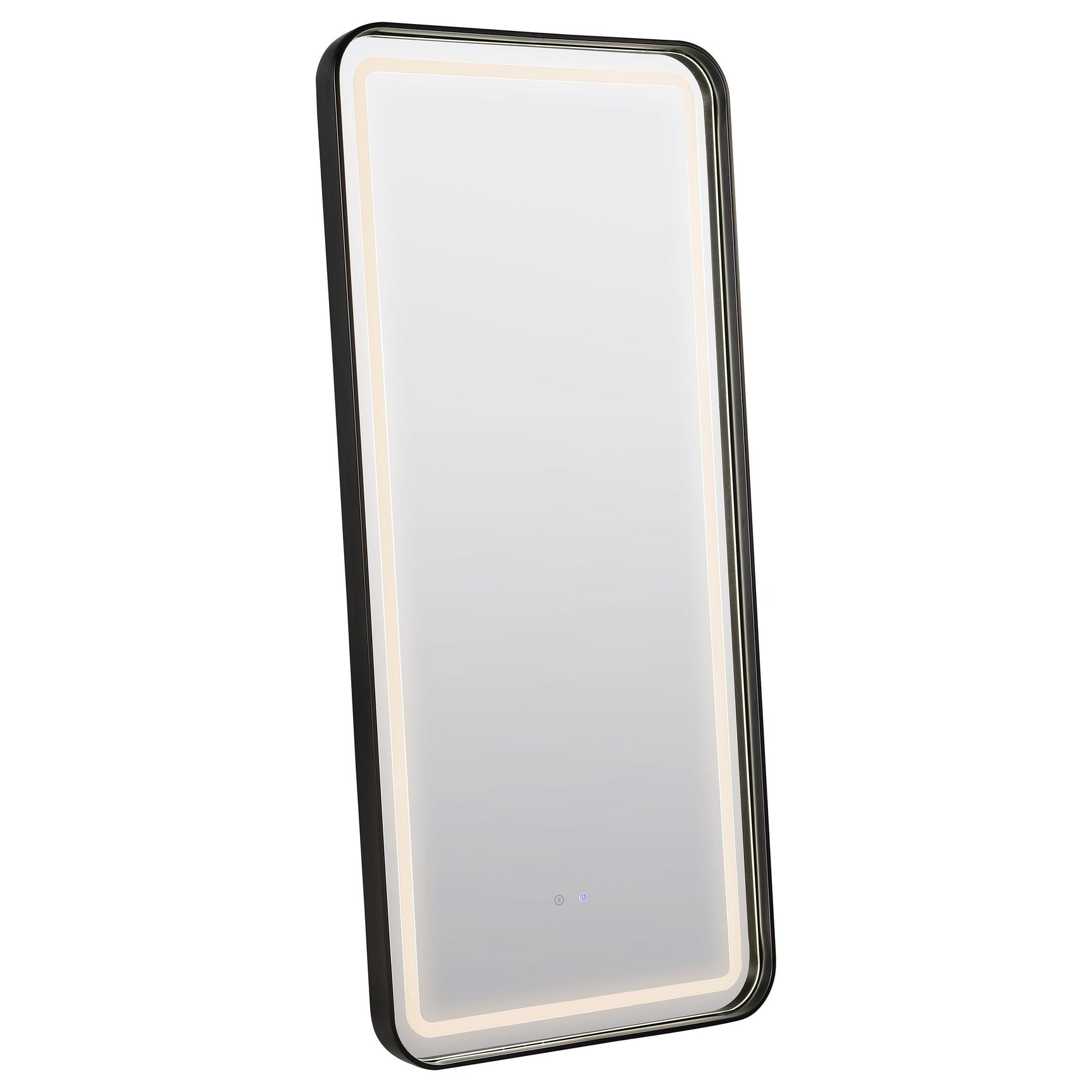 Glendora Black LED Standing Mirror with Bluetooth Speaker - Ornate Home