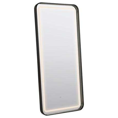 Glendora Black LED Standing Mirror with Bluetooth Speaker - Ornate Home