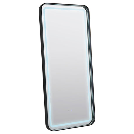 Glendora Black LED Standing Mirror with Bluetooth Speaker - Ornate Home