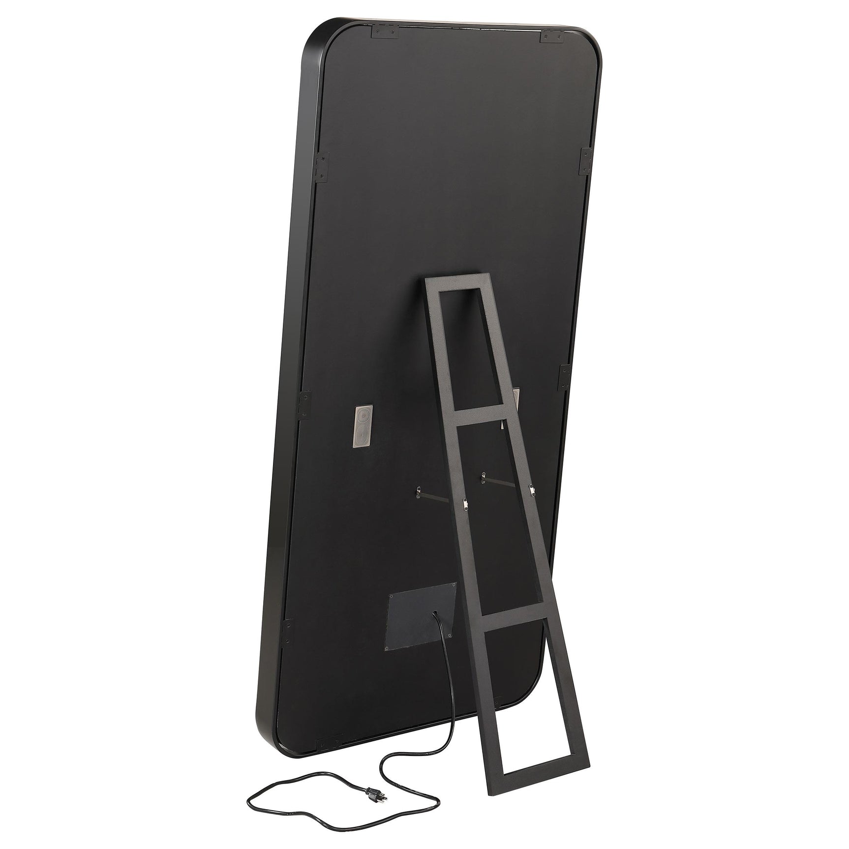 Glendora Black LED Standing Mirror with Bluetooth Speaker - Ornate Home