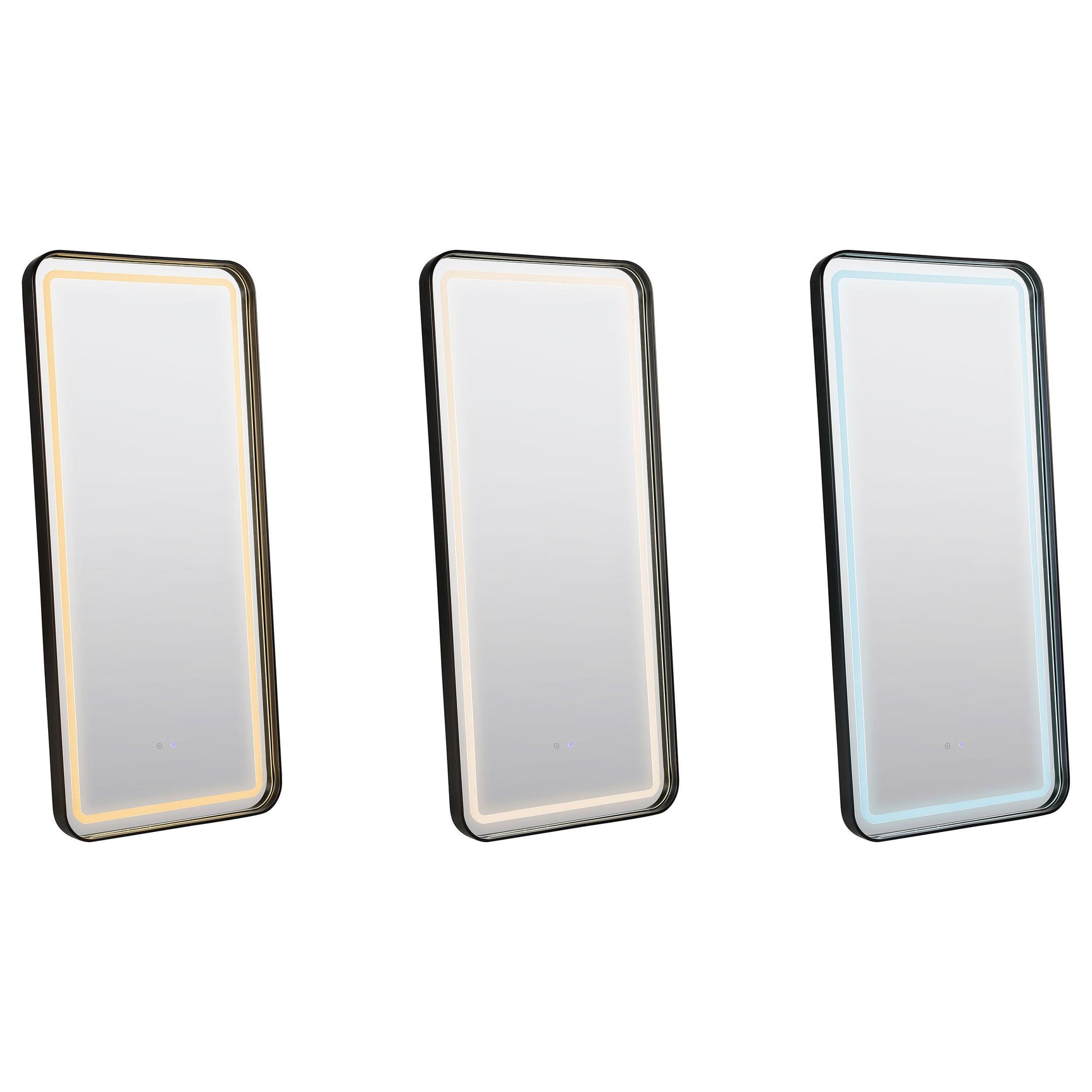 Glendora Black LED Standing Mirror with Bluetooth Speaker - Ornate Home