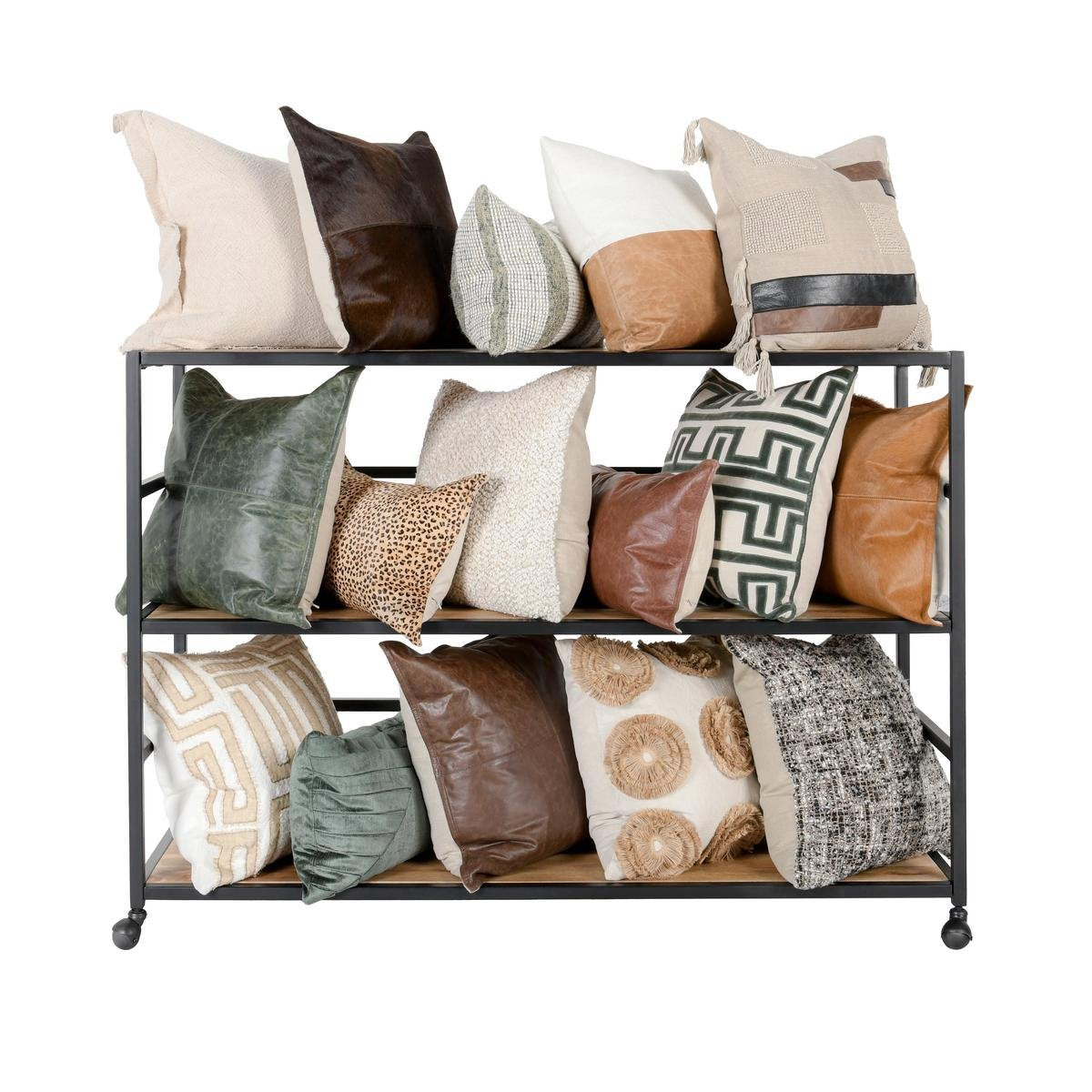 Glendora Black/Natural Rack - Ornate Home