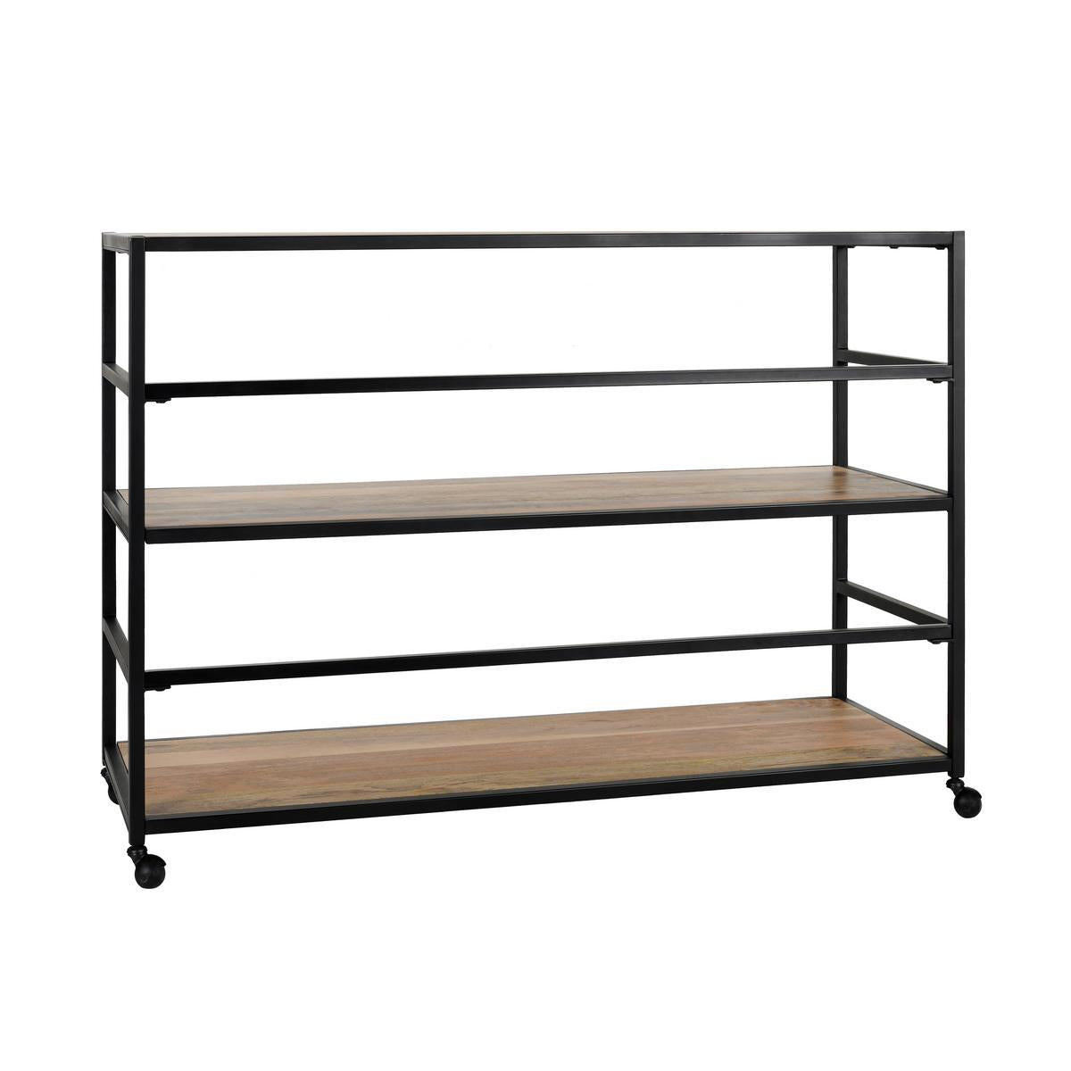 Glendora Black/Natural Rack - Ornate Home