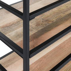 Glendora Black/Natural Rack - Ornate Home
