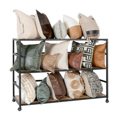 Glendora Black/Natural Rack - Ornate Home